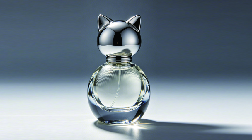 Frasco de perfume con forma de animal.