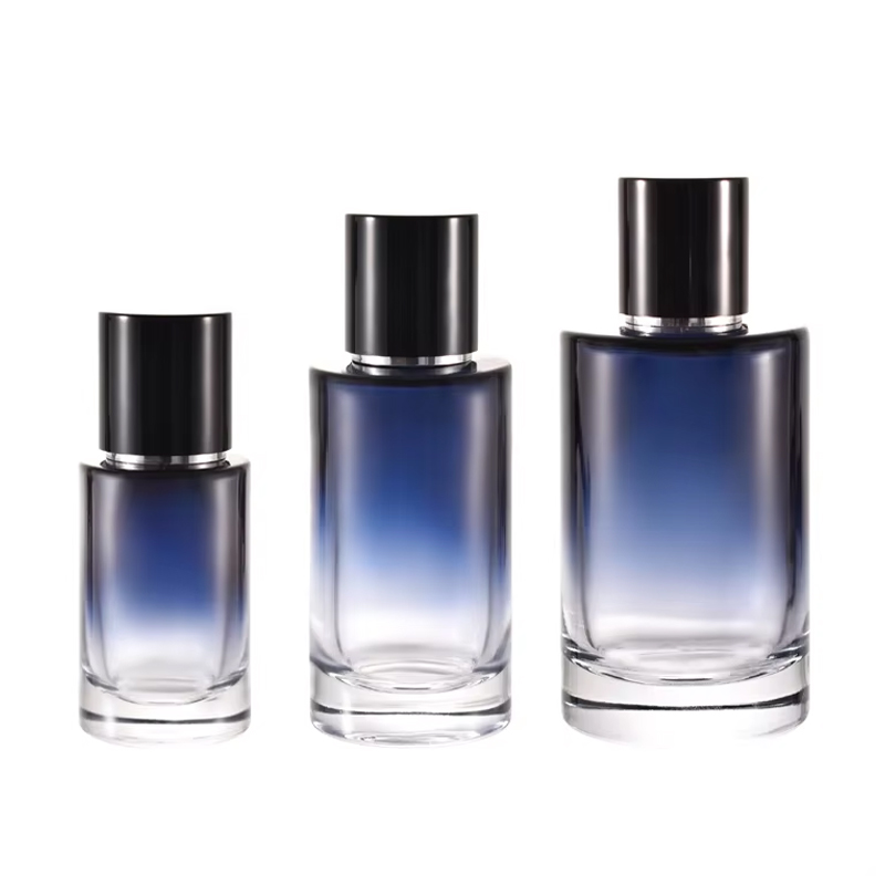 Nuevo diseño 30ml 50ml 100ml botella de perfume con color gradual