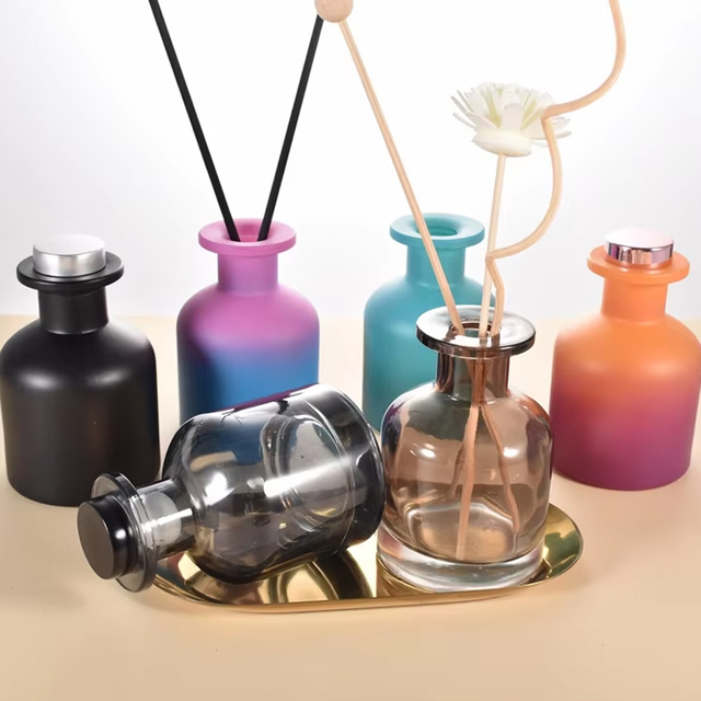 Vidrio de botella difusor de láminas de lujo esmerilado redondo de China