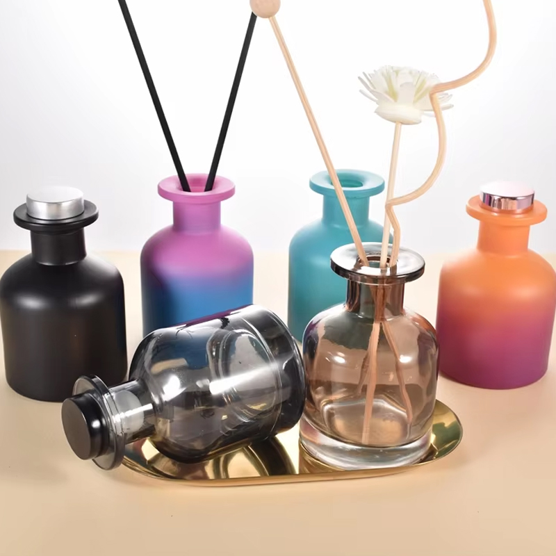 Vidrio de botella difusor de láminas de lujo esmerilado redondo de China