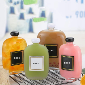 Vacíe la botella de cristal de la bebida del té del café de la leche del jugo del agua de cristal de 100ml 250ml