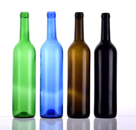 Botella de vodka de vino de vidrio con forma de Burdeos vac&iacute;a al por mayor de 1000 ml 