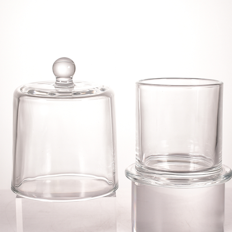 Tarro de vela de vidrio con diseño de campana dorada de 200 ml y 300 ml