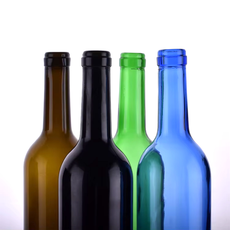 Botella de vodka de vino de vidrio con forma de Burdeos vacía al por mayor de 1000 ml