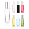 Botellas de perfume de tamaño de viaje, botellas de spray de vidrio transparente de 30 ml para perfume, botellas de perfume de color recargables, contenedor de aceite cosmético