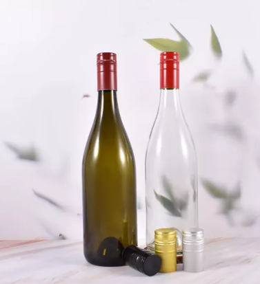 Botellas de vino cl&aacute;sicas de cristal burdeos de 750 ml