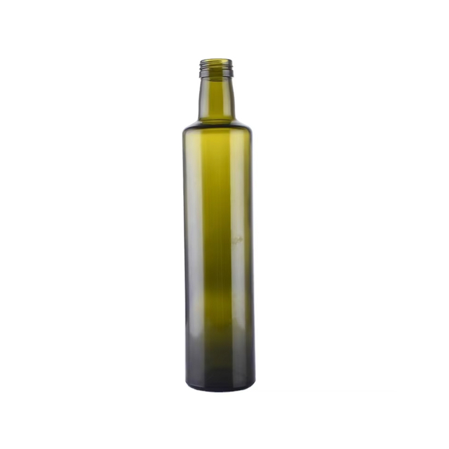 Botellas de aceite de oliva de vidrio verde oscuro de 500 ml 