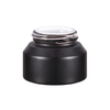 Tarro de crema de vidrio transparente de 10g, 30g y 50g con tapa de plástico brillante que tiene un buen rendimiento de sellado para retrasar el deterioro oxidativo