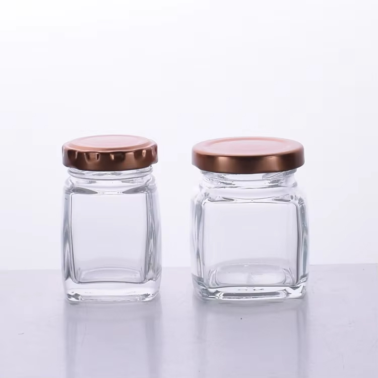 Contenedor de almacenamiento de alimentos de nido de pájaro de vidrio cuadrado con tapa sellada