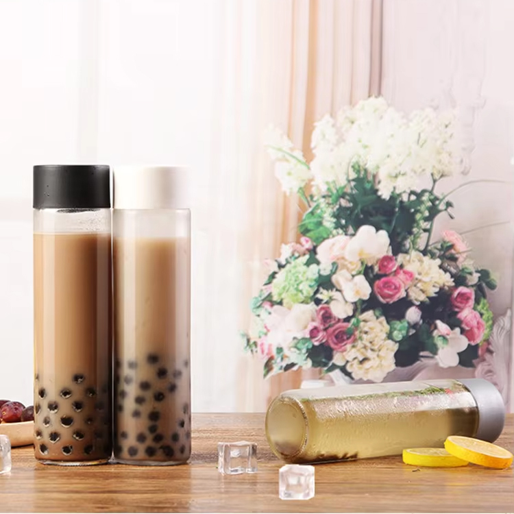 Botella de agua Voss personalizada Botella de vidrio Voss Botella de jugo Voss 