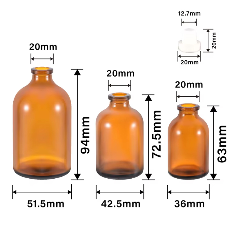 Pequeña botella de cristal ambarina modificada para requisitos particulares del aroma del difusor de láminas de la abertura 30ml 50ml 100ml