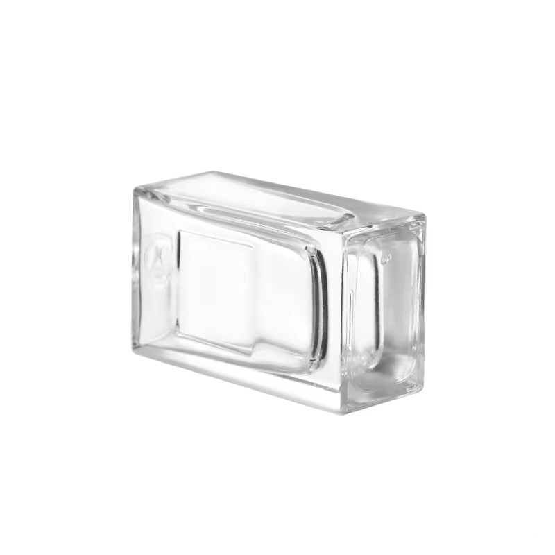 Botella de perfume vacía cuadrada única de 50 ml, 80 ml y 100 ml con tapa de rociador de lujo