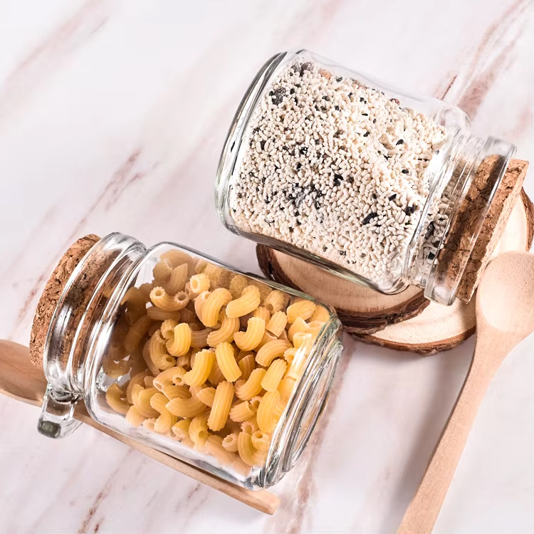 Tarro de especias de almacenamiento de 150 ml con cuchara de madera