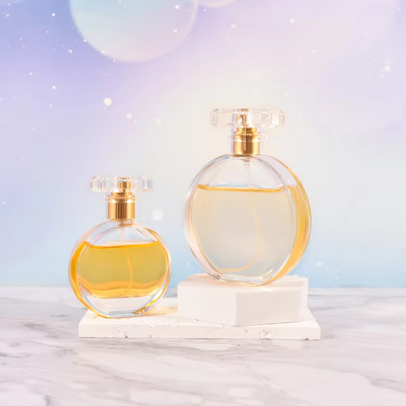 30 ml 50 ml 100 ml botellas de perfume de vidrio oblatas modernas con boca de tornillo