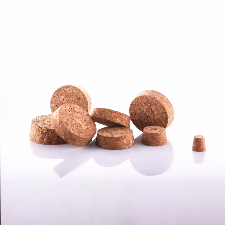 Tapón de corcho de madera suave natural personalizado para tarro de botella de vidrio