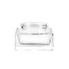 Tarro de crema de vidrio transparente de lujo con acabado, embalaje cosmético personalizado para crema hidratante facial para el cuidado de la piel