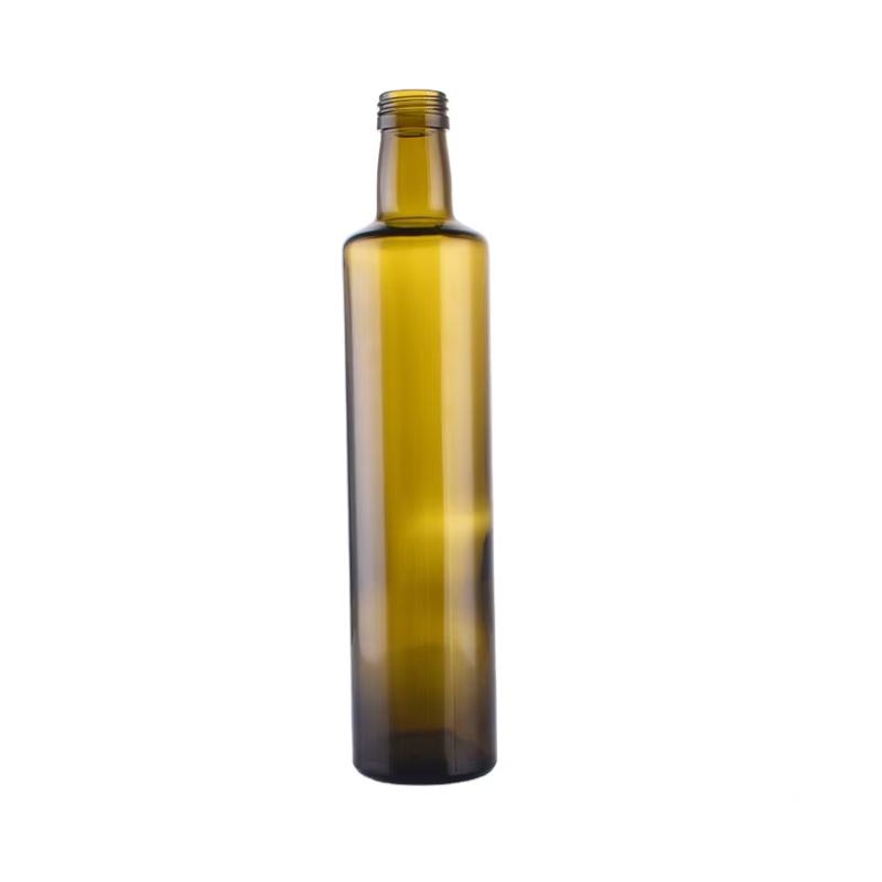 Botellas de aceite de oliva de vidrio verde oscuro de 500 ml 