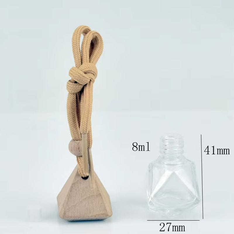 Botella de cristal vacía del perfume del ambientador de aire del coche del difusor del coche del perfume de la ejecución al por mayor de la forma 8ml del diamante