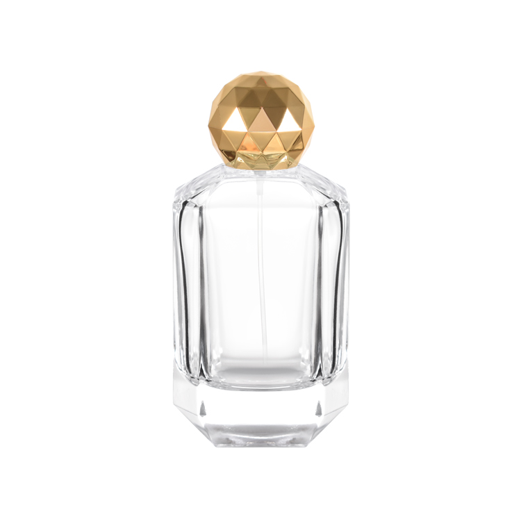 Botella de perfume de cristal de lujo de 30ml, 50ml, 100ml con tapas personalizadas, embalaje de fragancia vacío Premium