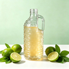 Botella de jugo de vidrio de 1000ml con asa, botella de bebida de vidrio reutilizable de gran capacidad para jugo, cerveza fría de limonada