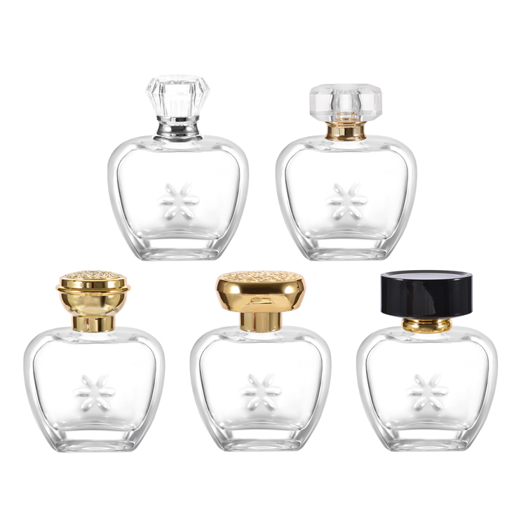 Botella de perfume de vidrio personalizada con tapa de cristal Fabricante de botellas de fragancia al por mayor