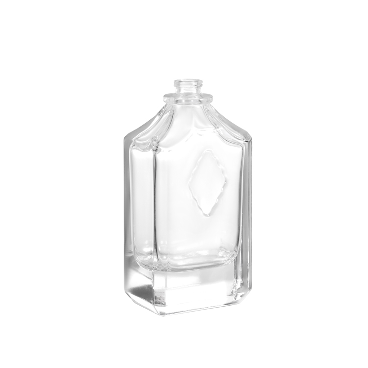 Fabricante de botellas de perfume de vidrio transparente de lujo, botellas de perfume vacías personalizadas, venta al por mayor, 100 ml