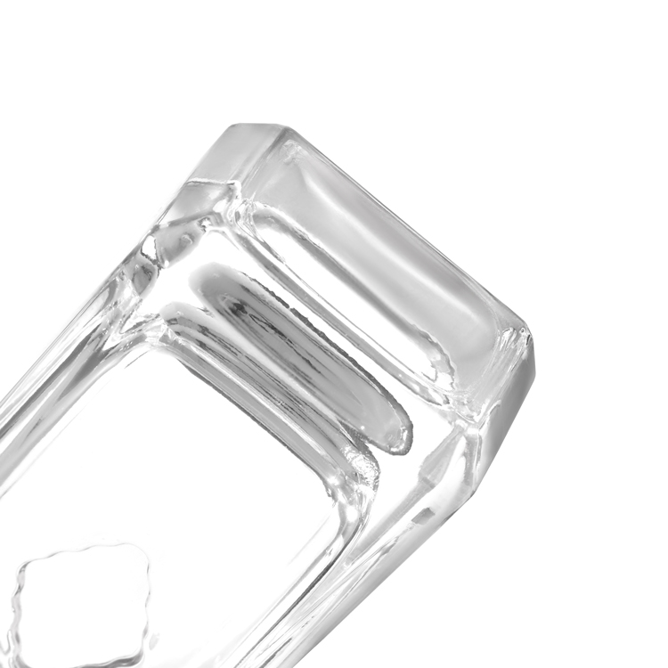 Fabricante de botellas de perfume de vidrio transparente de lujo, botellas de perfume vacías personalizadas, venta al por mayor, 100 ml