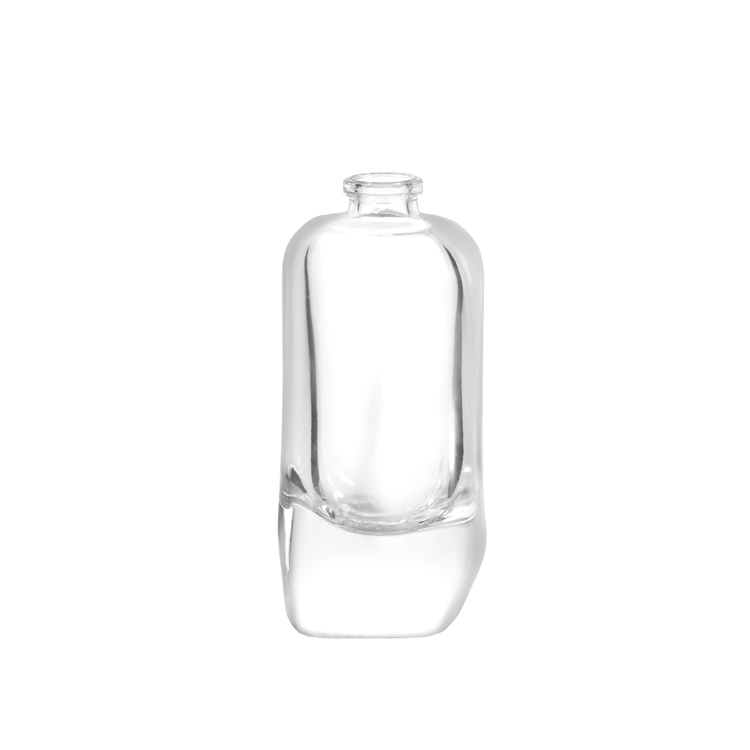 Botella de perfume de vidrio curvado de lujo con tapa, embalaje de fragancia vacío de alta gama para marca de perfume personalizada