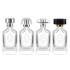 Fabricante de botellas de perfume de vidrio transparente de lujo, botellas de perfume vacías personalizadas, venta al por mayor, 100 ml