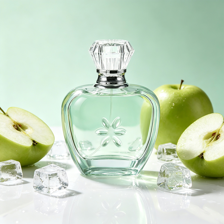 Botella de perfume de vidrio personalizada con tapa de cristal Fabricante de botellas de fragancia al por mayor