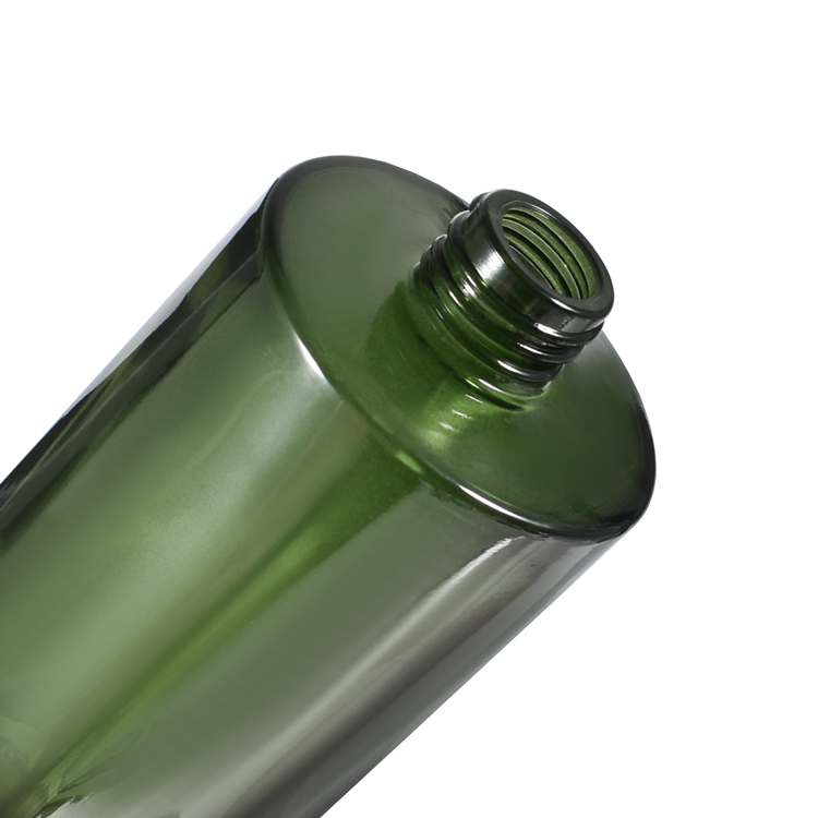 Botella difusora de láminas de vidrio cuadrado verde de primera calidad con tapa negra, botella difusora de aromaterapia personalizada para fragancia casera