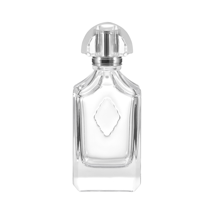 Fabricante de botellas de perfume de vidrio transparente de lujo, botellas de perfume vacías personalizadas, venta al por mayor, 100 ml