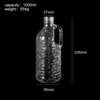 Botella de jugo de vidrio de 1000ml con asa, botella de bebida de vidrio reutilizable de gran capacidad para jugo, cerveza fría de limonada