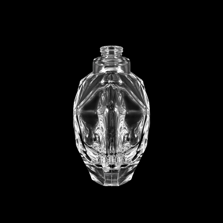 Empaquetado de encargo de lujo de la fragancia de la botella de perfume de cristal facetada en forma de corazón
